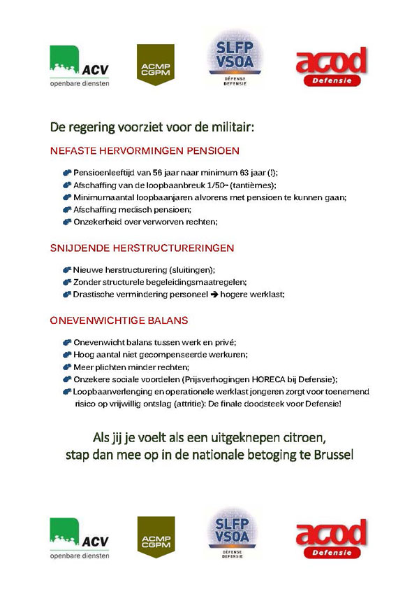 Bijkomende uitleg - actie voeren