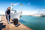 Fregat Leopold I op weg naar Baltische zee
