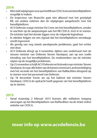 Benefits voor alle militairen