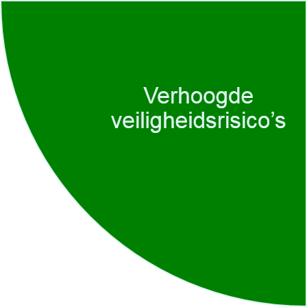 Verhoogde veiligheidsrisico's