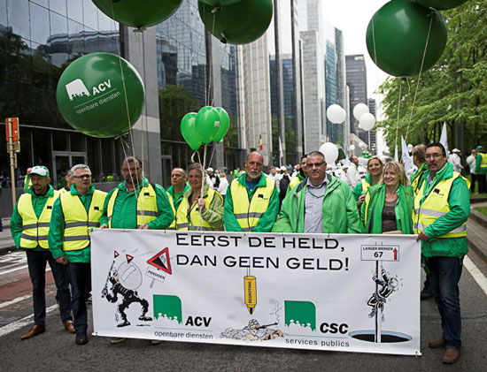 31 mei 2016 - betoging bijzondere korpsen