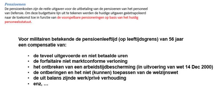 Pensionering - op basis van huidig statuut