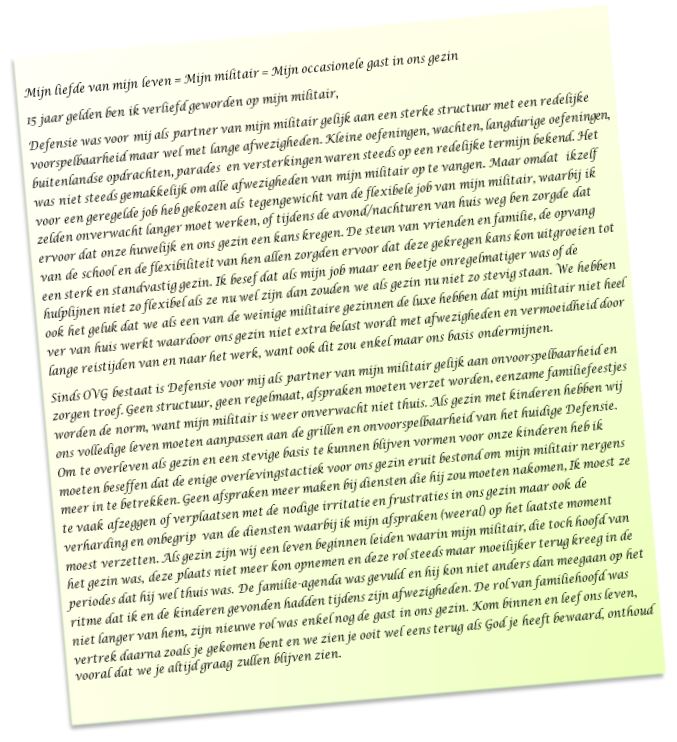 Echtgenote van een militair - eerste blad