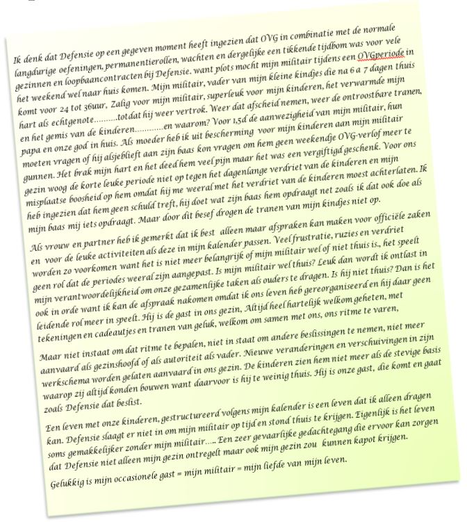 Echtgenote van een militair - tweede blad