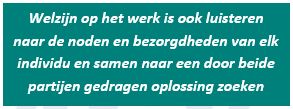 Welzijn - Noden en bezorgdheden individu